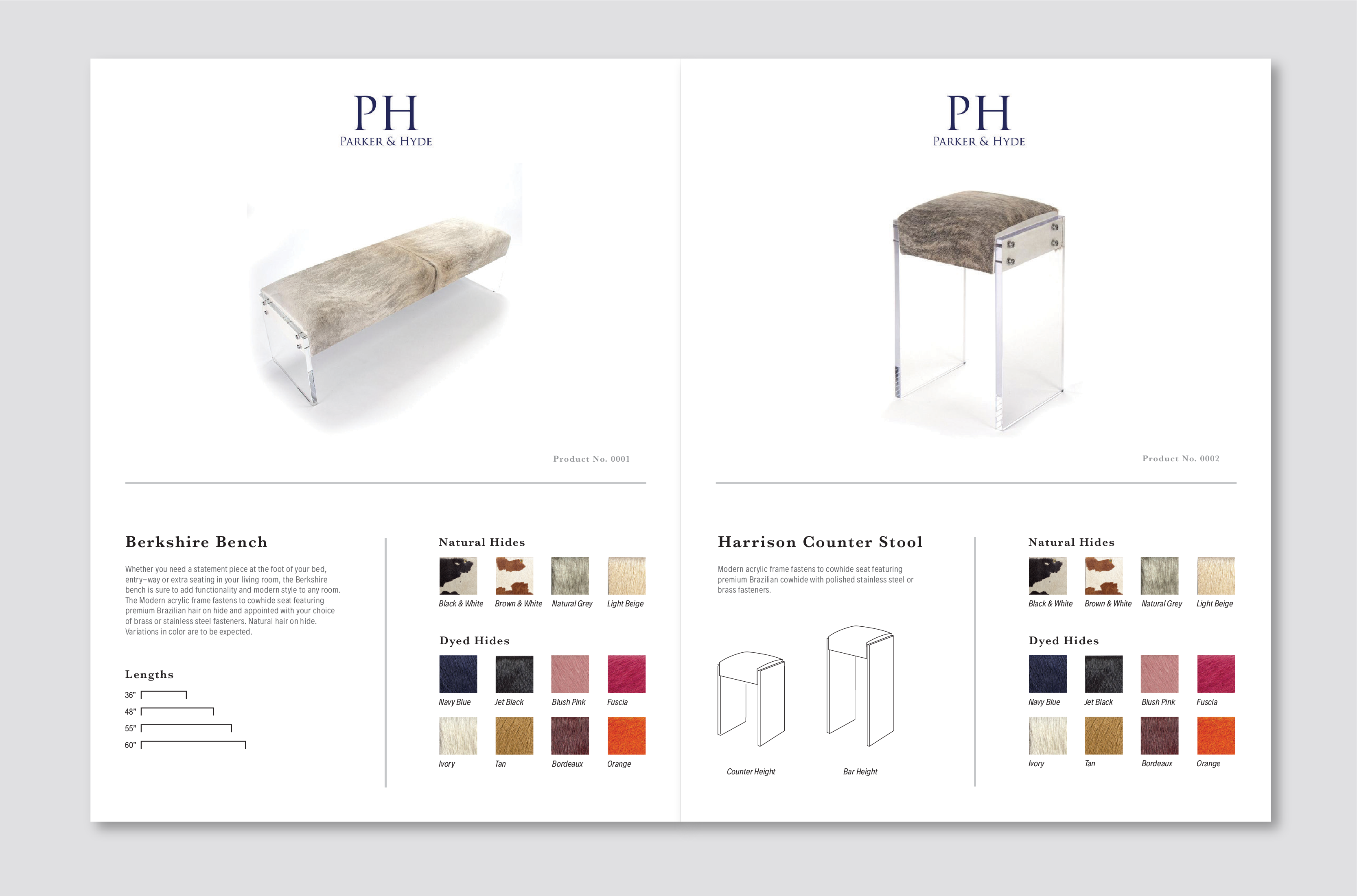Page layout for furniture catalog