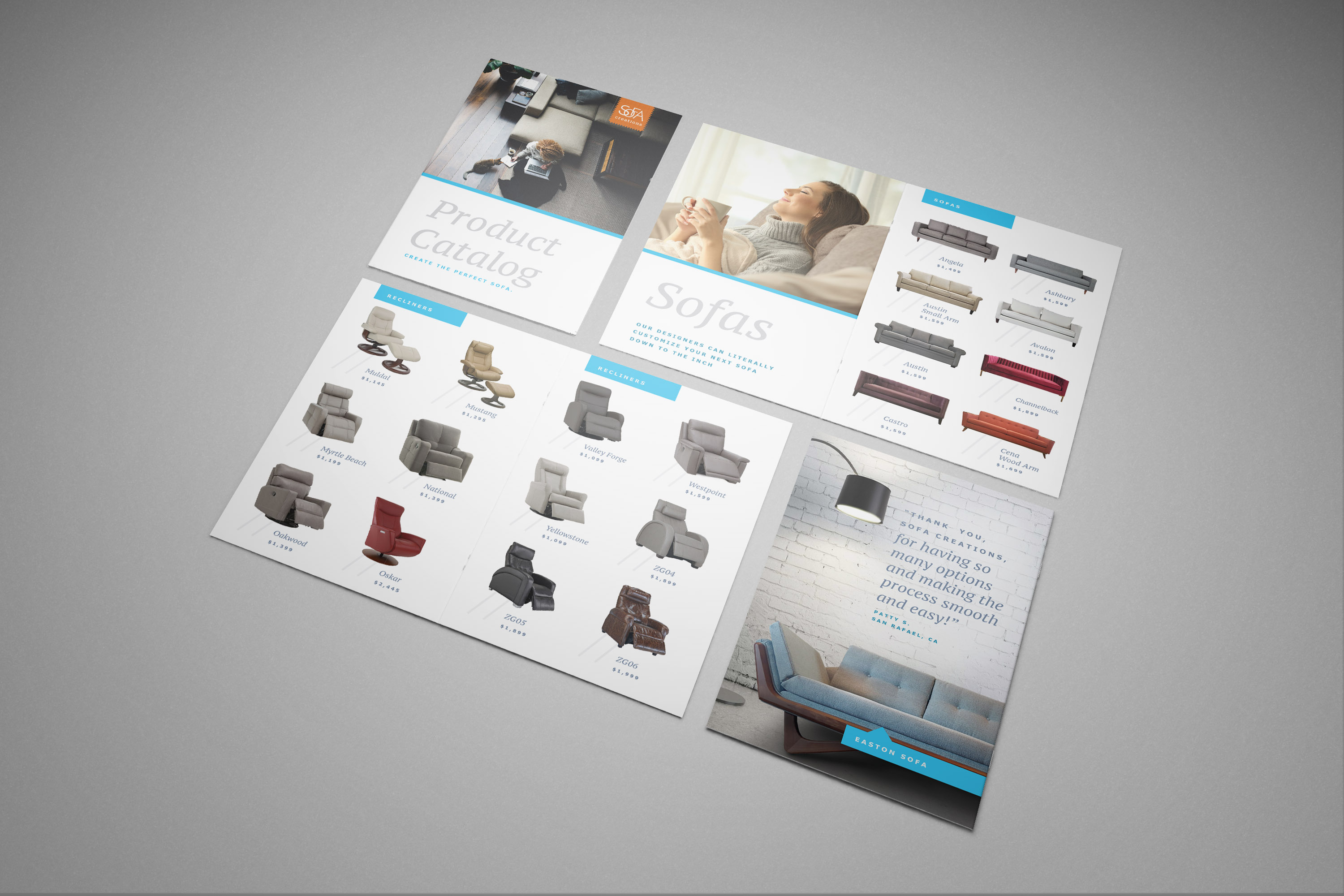 Layout design for furniture catalog