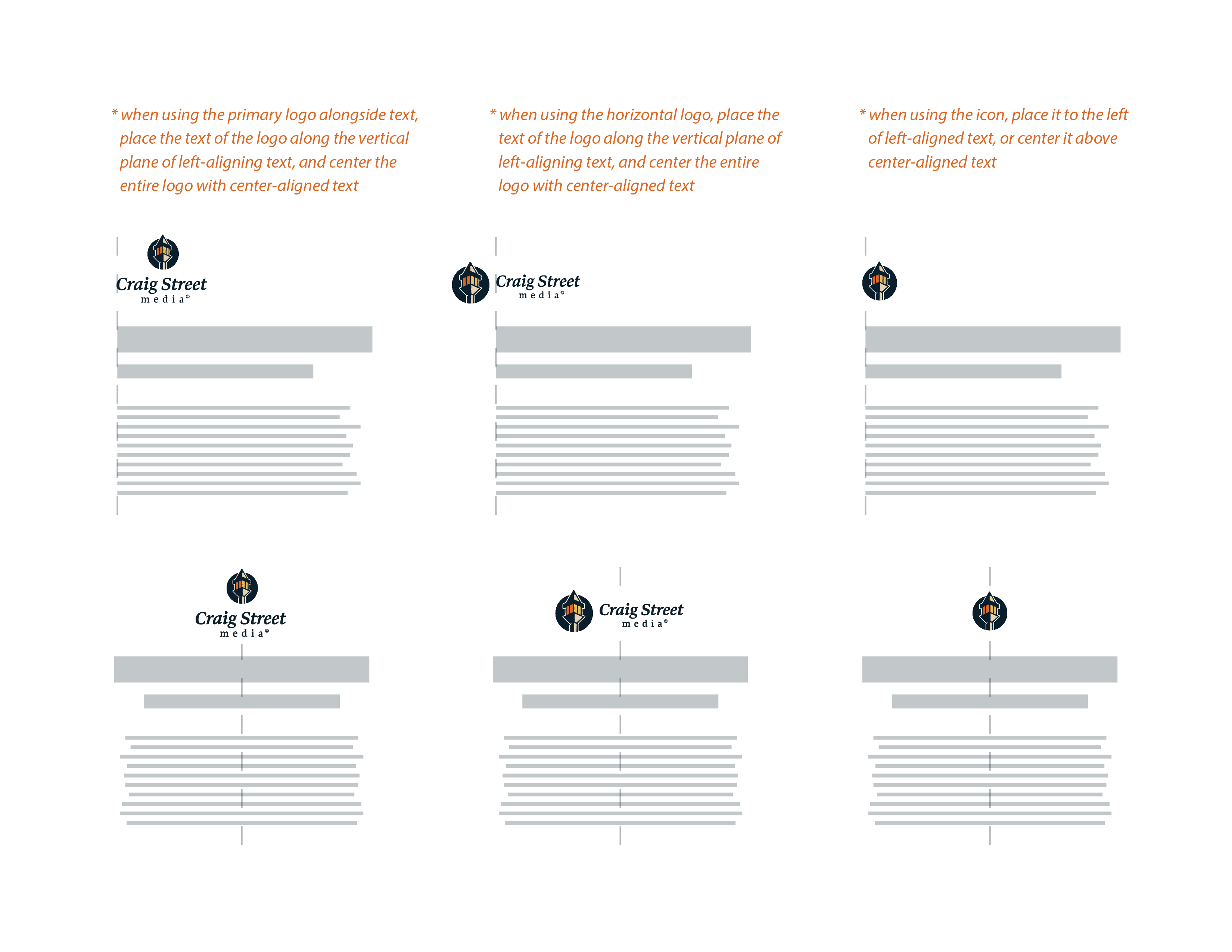 Brand guidelines for Craig Street Media