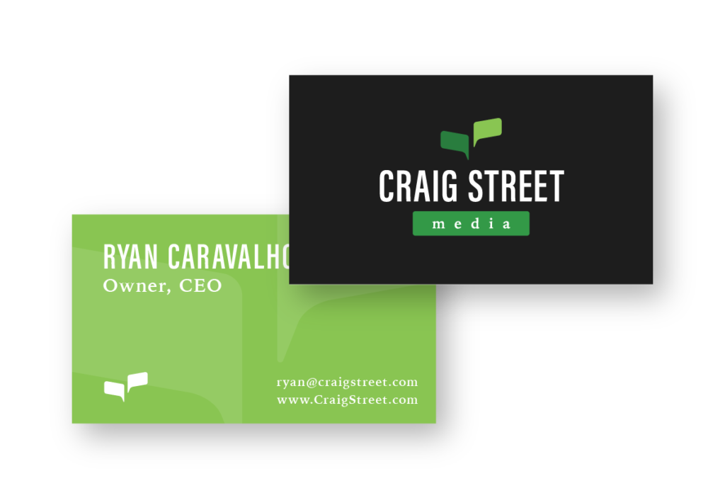 Logo and business card design concept for media agency
