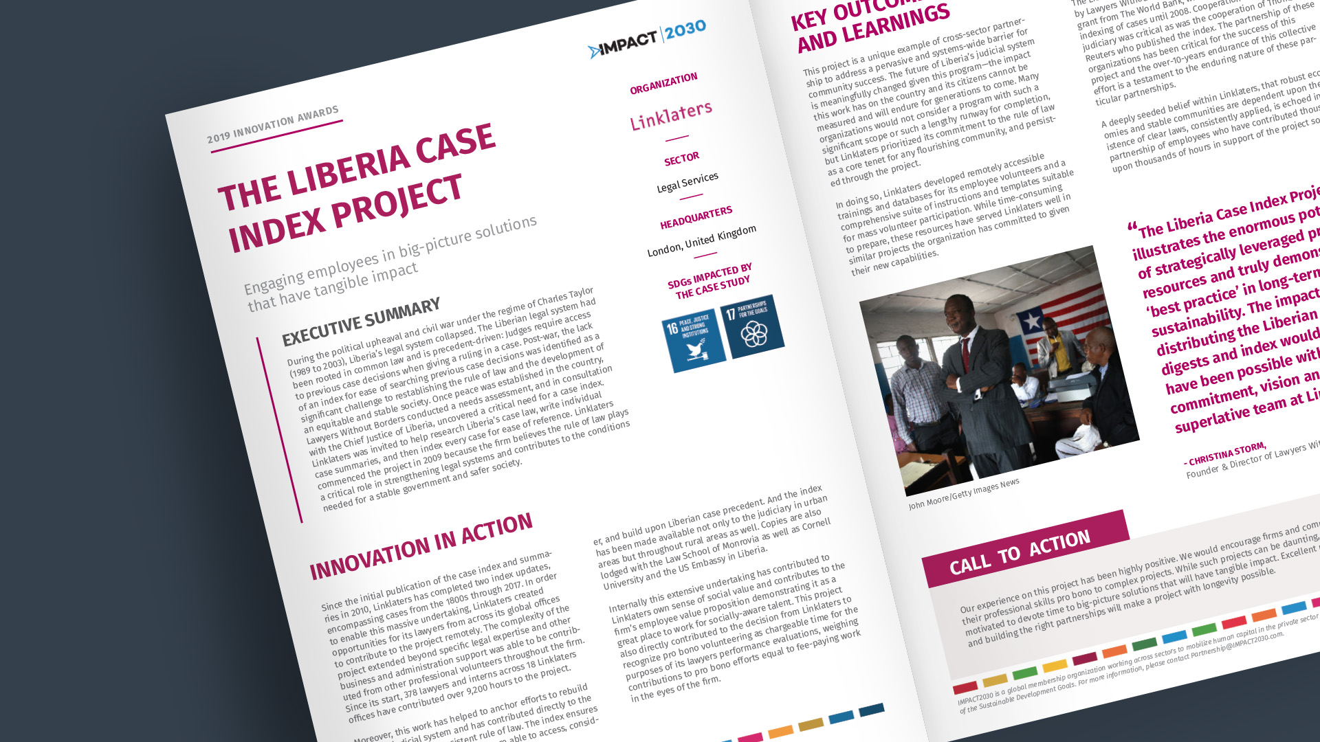 Case study design in an annual report for a non-profit foundation