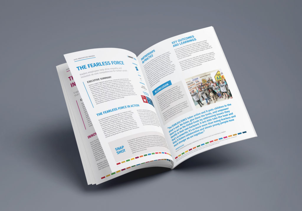 Case study design in an annual report for a non-profit foundation